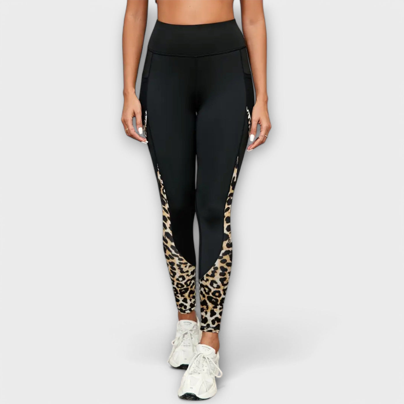 Leopard Print High-Waisted Workout Pants