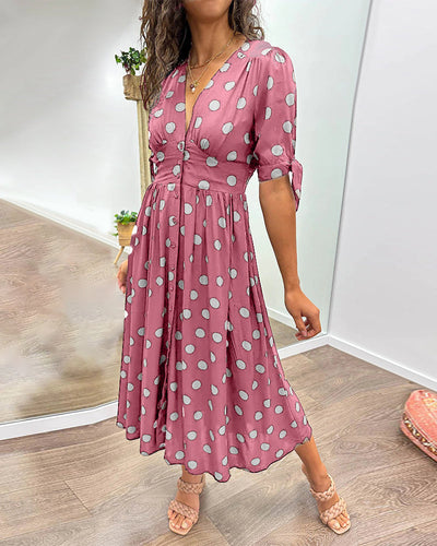 Monique™ | Chic Polka Dot Dress