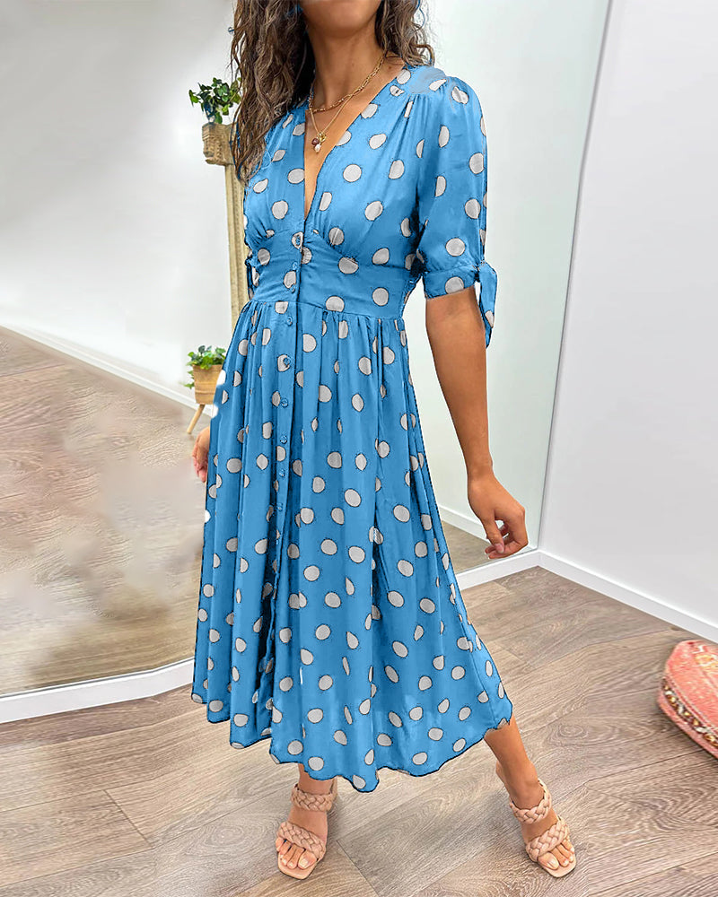 Monique™ | Chic Polka Dot Dress