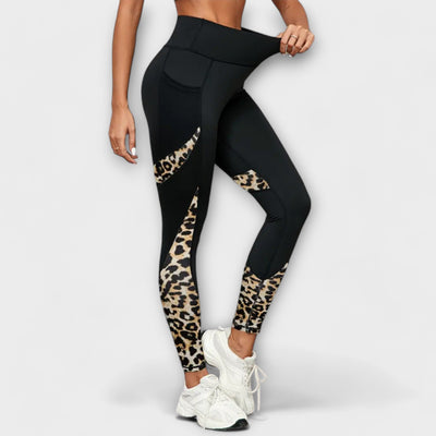 Leopard Print High-Waisted Workout Pants