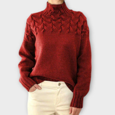 Eva - Women's Chunky Cable Knit Sweater
