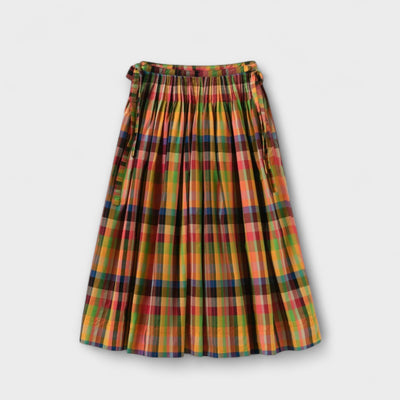 Emilia - Striped Pleated Skirt in Vibrant Multicolor