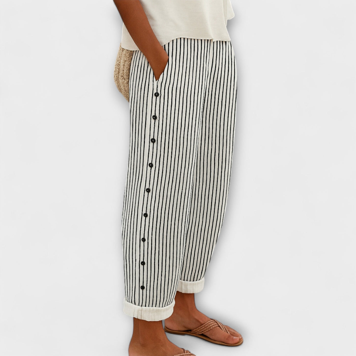 Rea - Casual Striped Lounge Pants