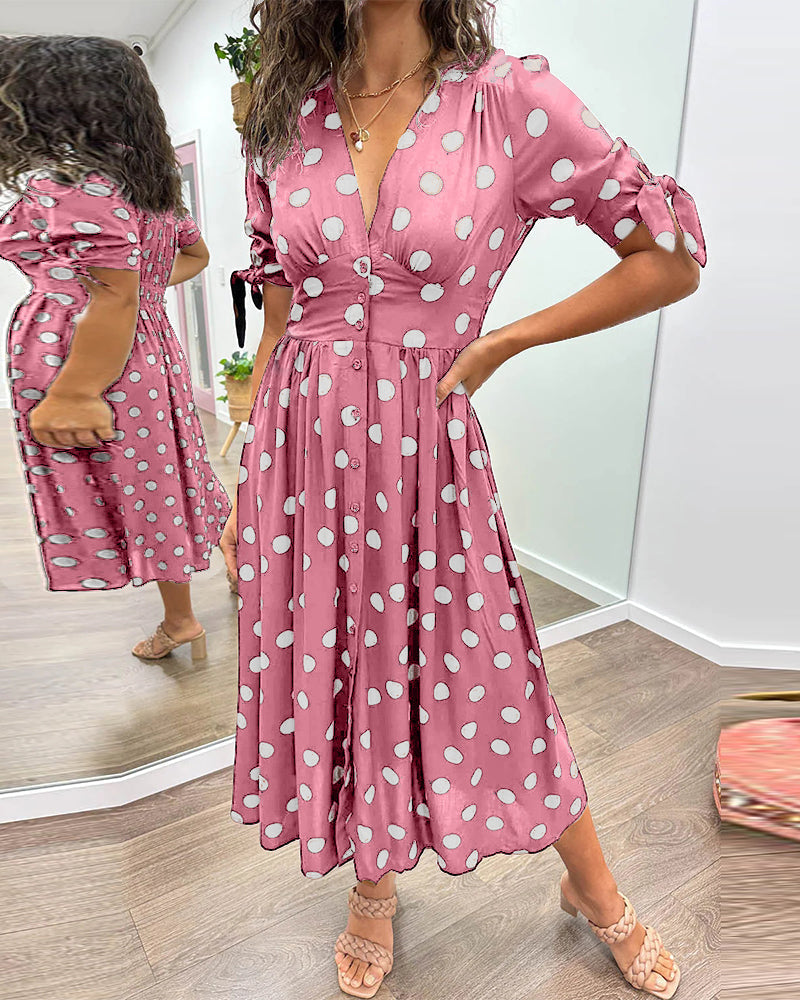 Monique™ | Chic Polka Dot Dress