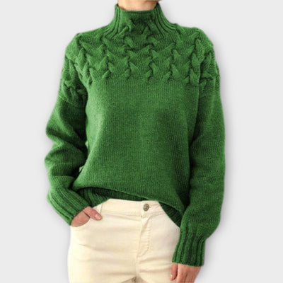 Eva - Women's Chunky Cable Knit Sweater