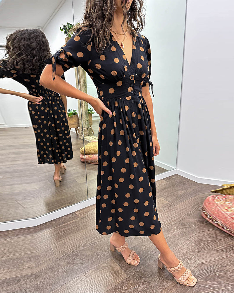 Monique™ | Chic Polka Dot Dress
