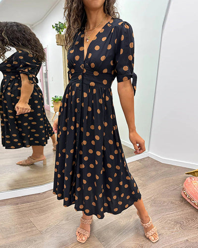 Monique™ | Chic Polka Dot Dress