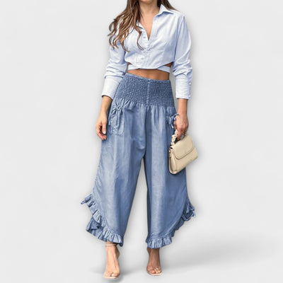 Jaya - Stylish Pleated Casual Linen Pants