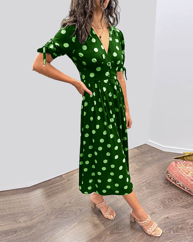 Monique™ | Chic Polka Dot Dress