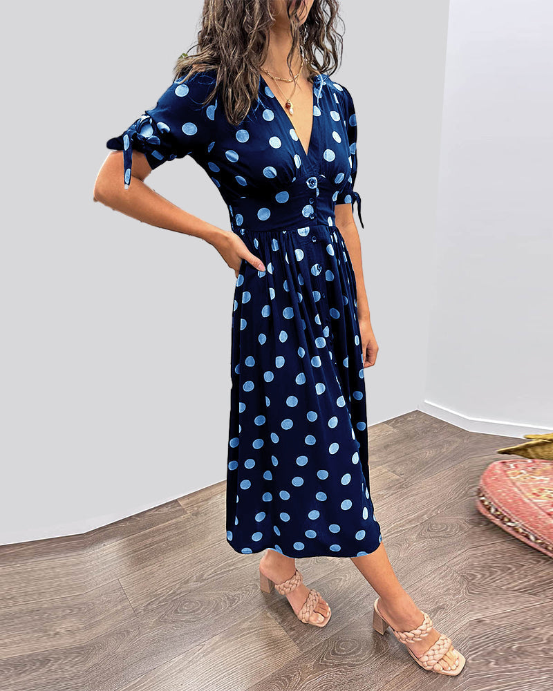 Monique™ | Chic Polka Dot Dress