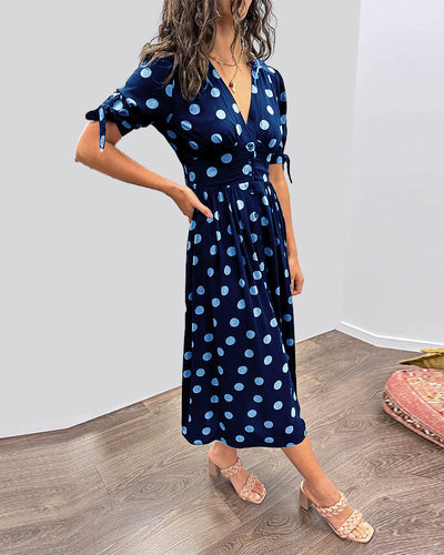 Monique™ | Chic Polka Dot Dress
