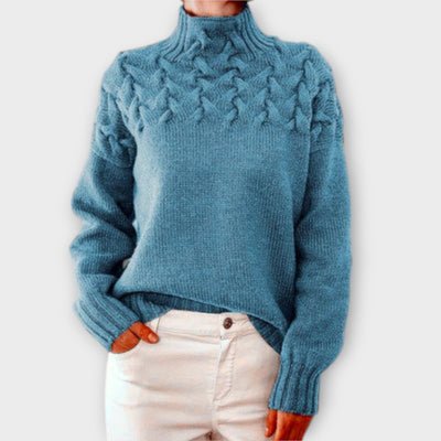 Eva - Women's Chunky Cable Knit Sweater