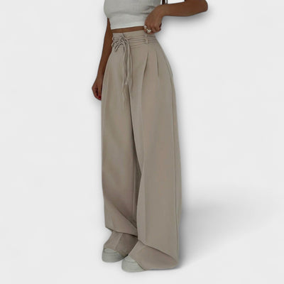 Jill - Lace-Up Casual Trousers