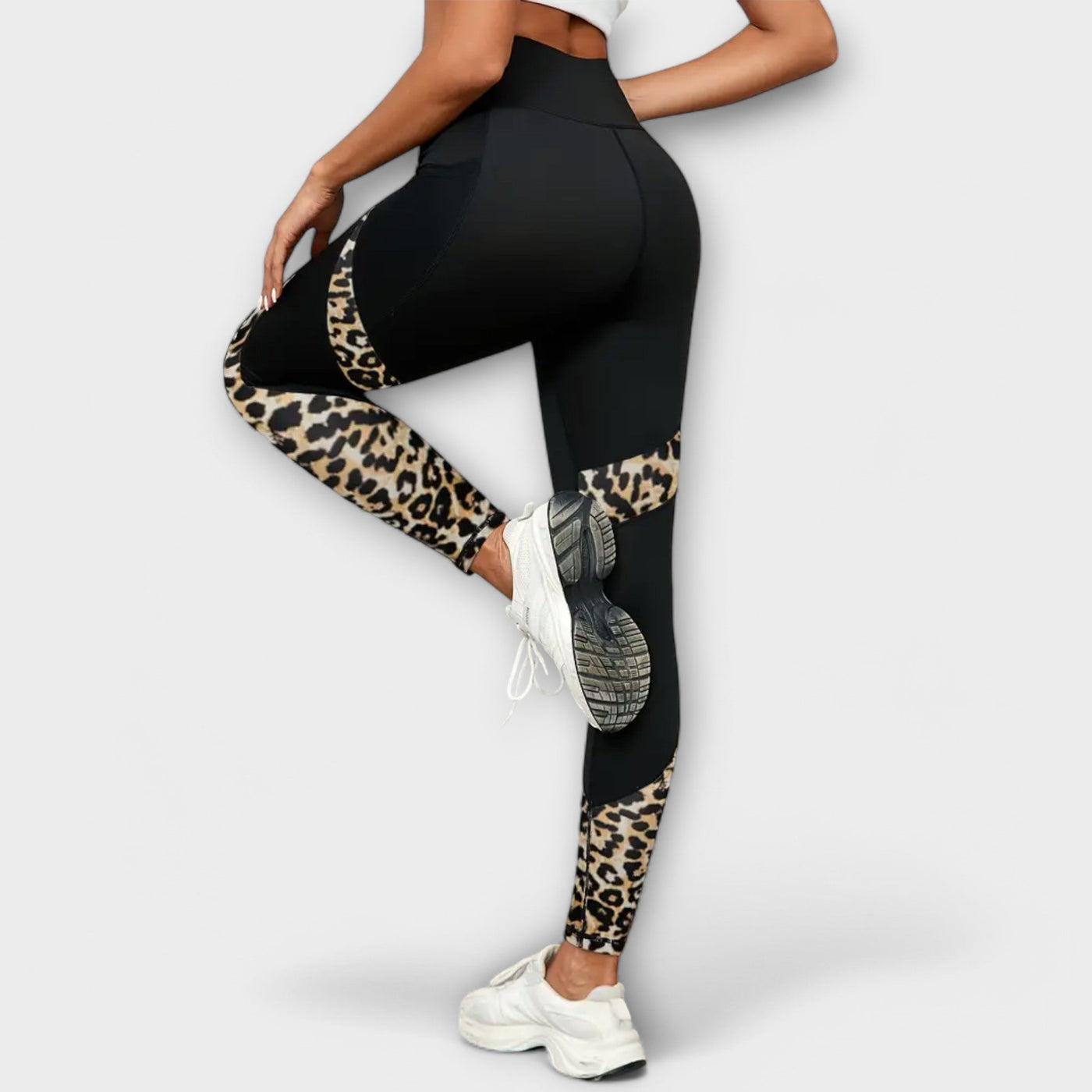Leopard Print High-Waisted Workout Pants