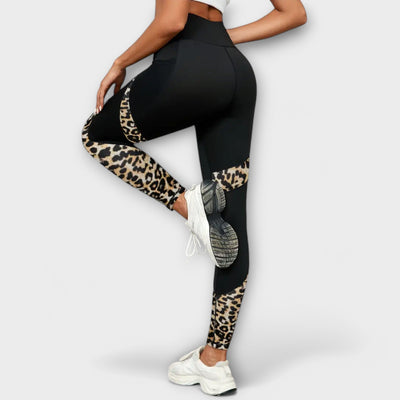 Leopard Print High-Waisted Workout Pants