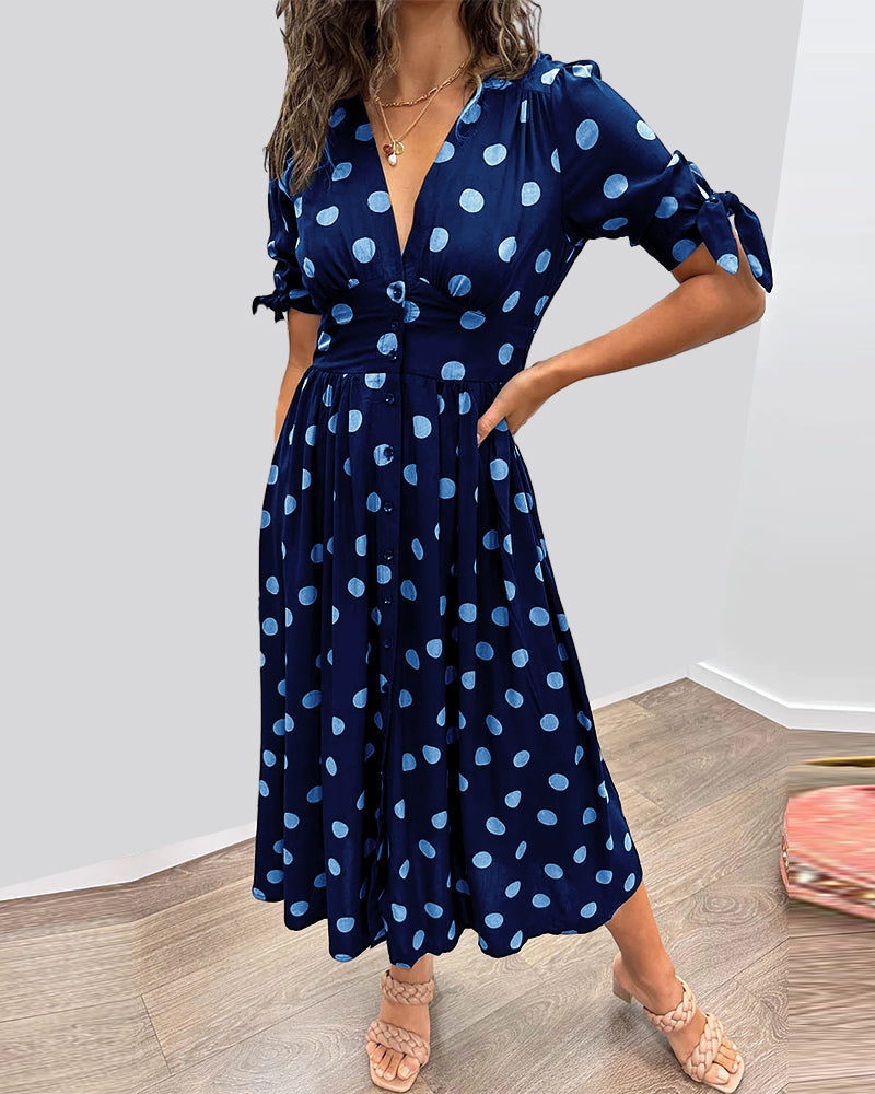 Monique™ | Chic Polka Dot Dress
