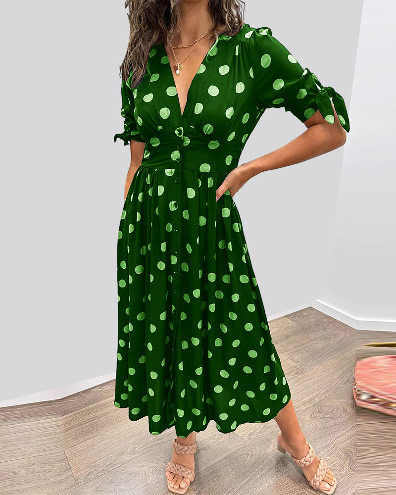 Monique™ | Chic Polka Dot Dress
