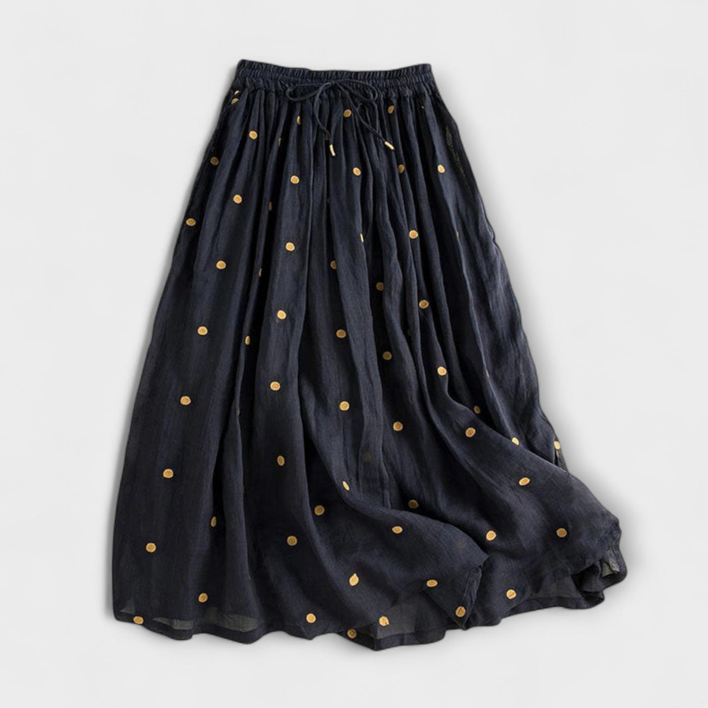Fun Cotton-Linen Maxi Skirt