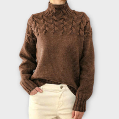 Eva - Women's Chunky Cable Knit Sweater