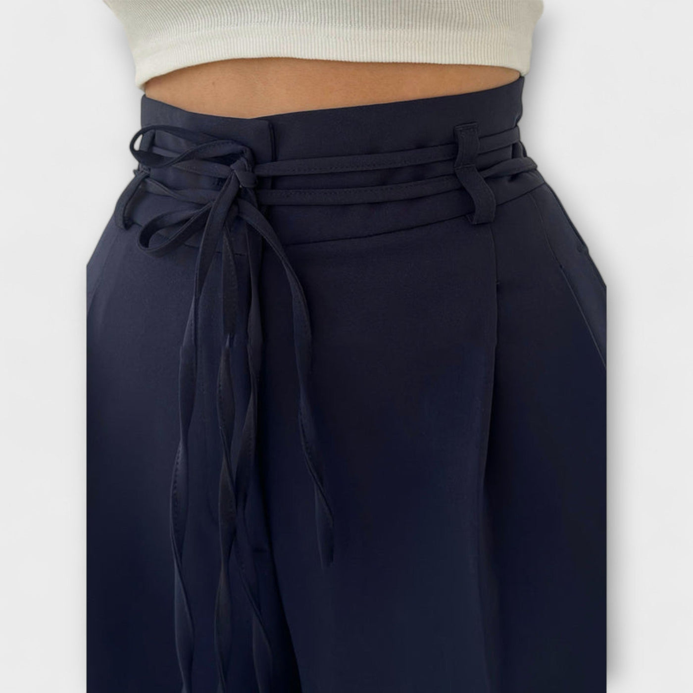 Jill - Lace-Up Casual Trousers