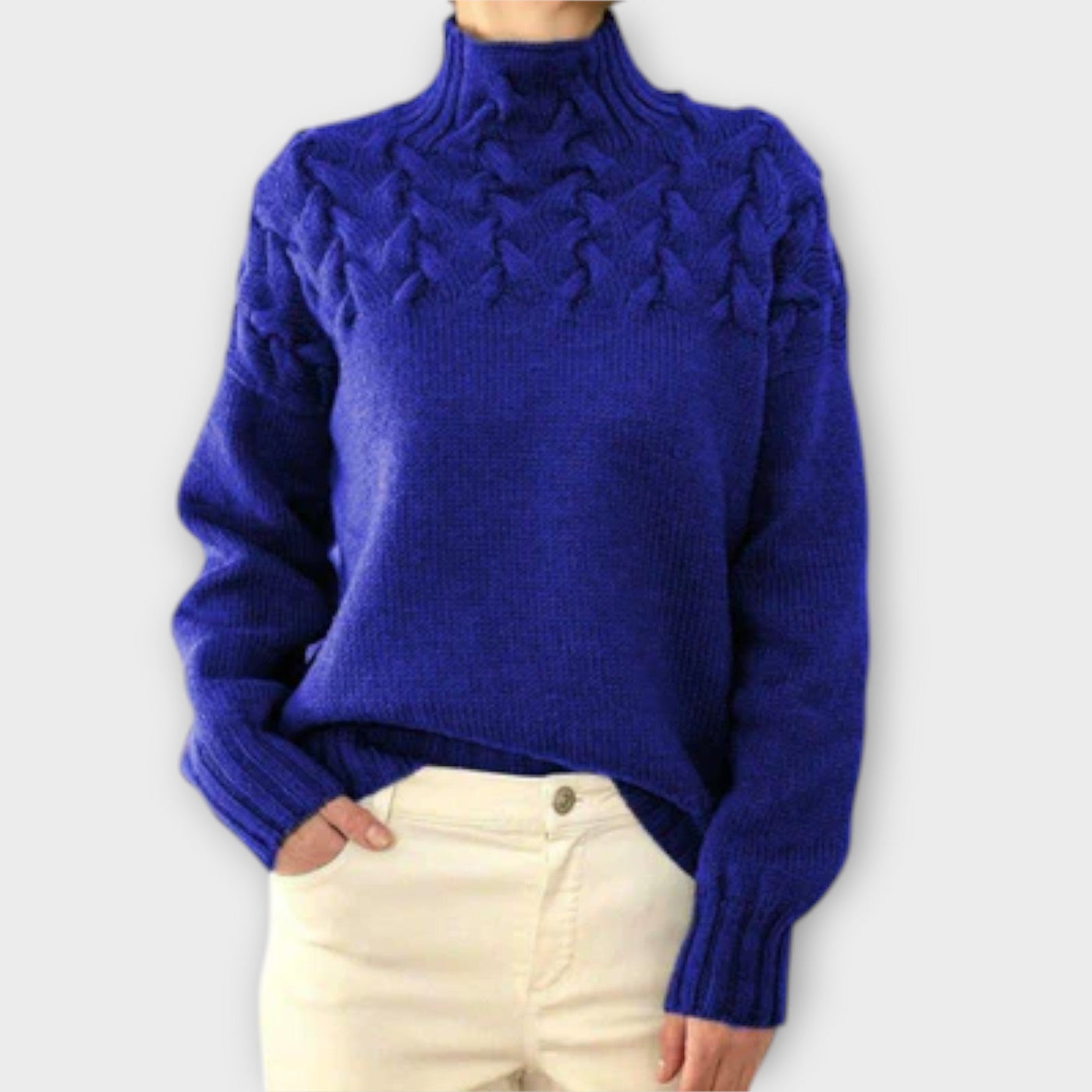 Eva - Women's Chunky Cable Knit Sweater