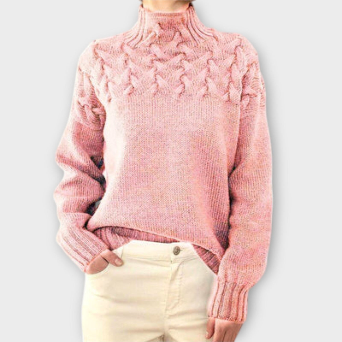 Eva - Women's Chunky Cable Knit Sweater