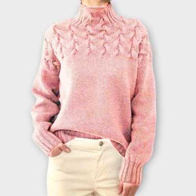 Eva - Women's Chunky Cable Knit Sweater