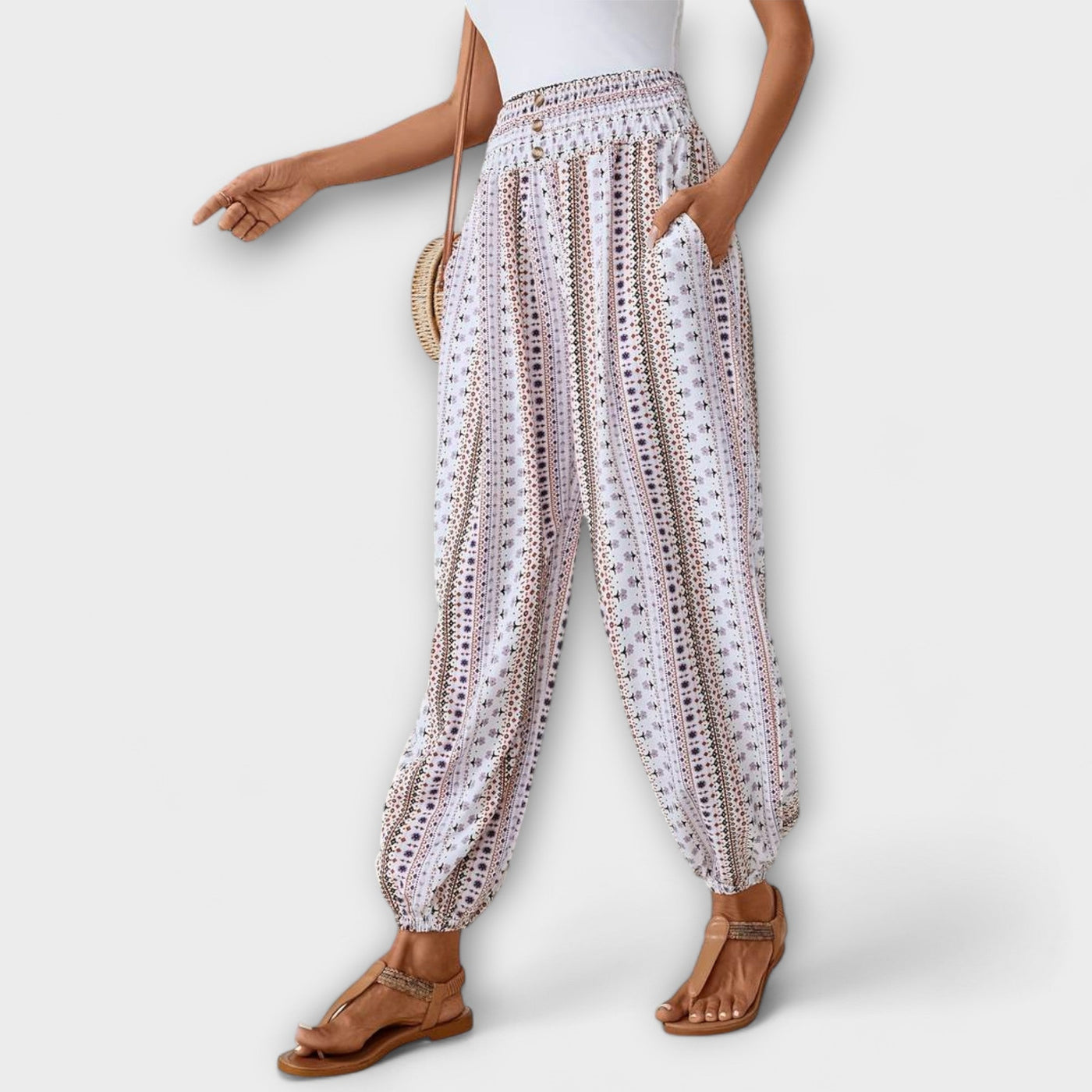 Scarlett - Ethnic Print Trousers