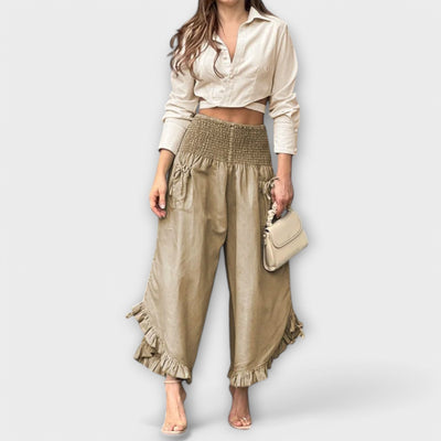 Jaya - Stylish Pleated Casual Linen Pants
