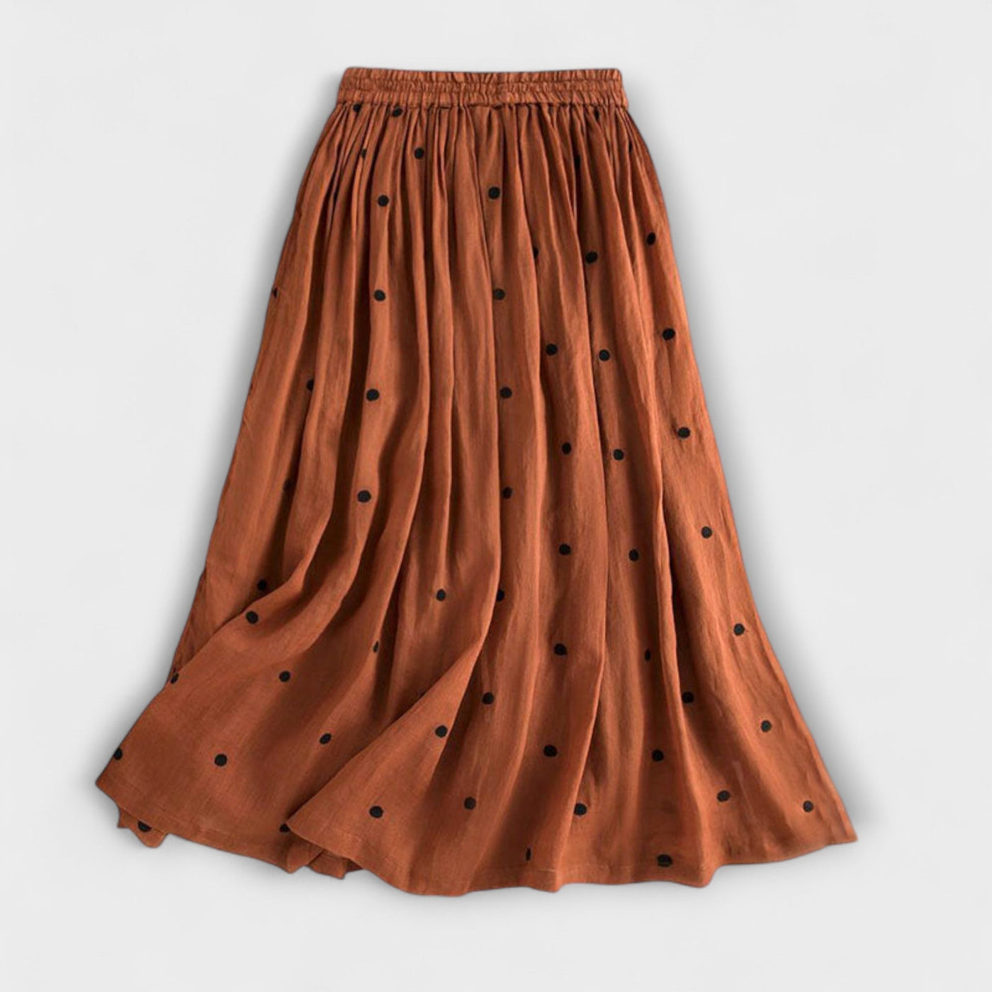 Fun Cotton-Linen Maxi Skirt