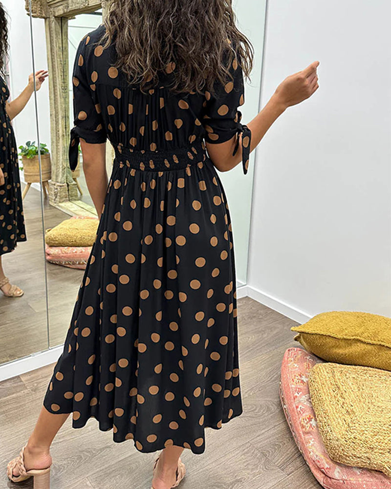 Monique™ | Chic Polka Dot Dress