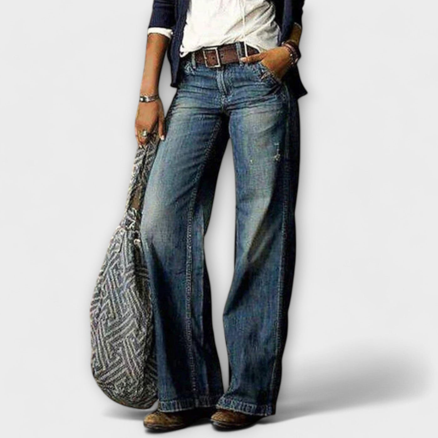 Cess - Wide-Leg Denim Trousers