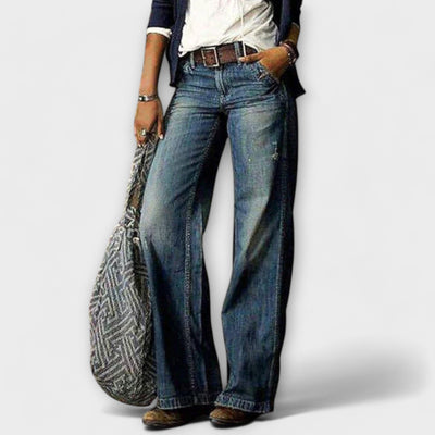 Cess - Wide-Leg Denim Trousers