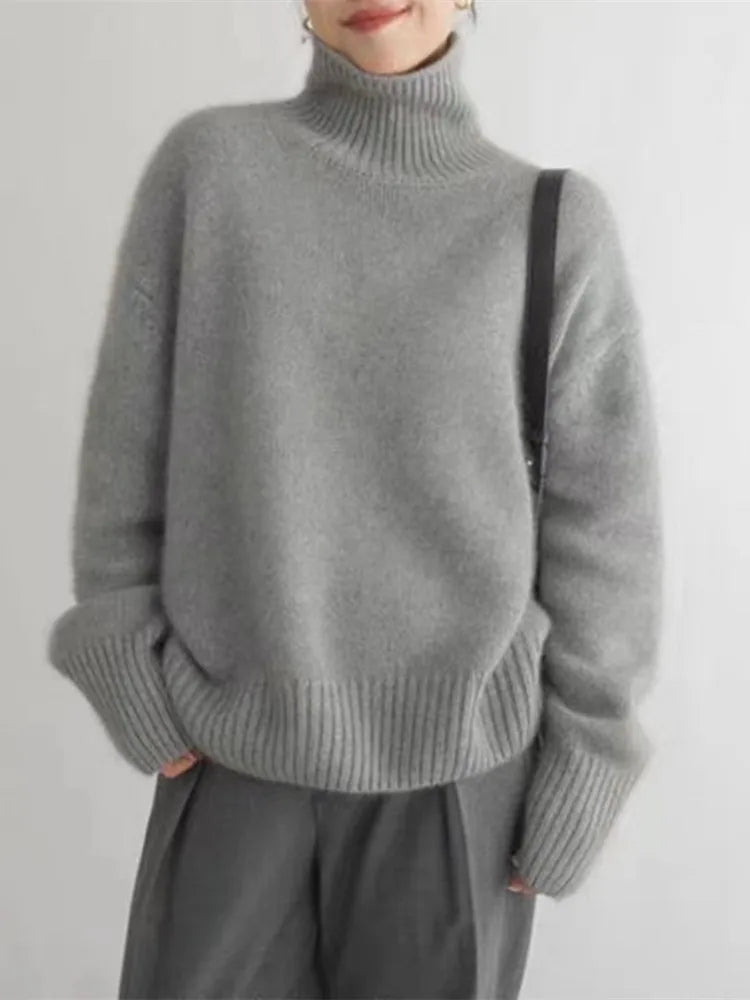 Isolde | High Neck Cashmere Sweater