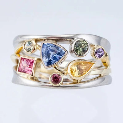 Retro Bunter Zirconia Ring