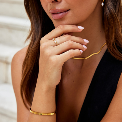 Serenity - Gold Crystal Wine Ring