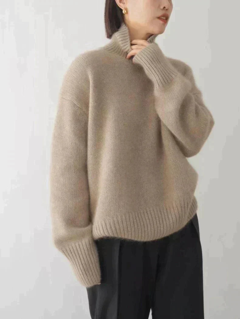 Isolde | High Neck Cashmere Sweater