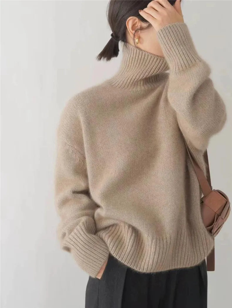 Isolde | High Neck Cashmere Sweater