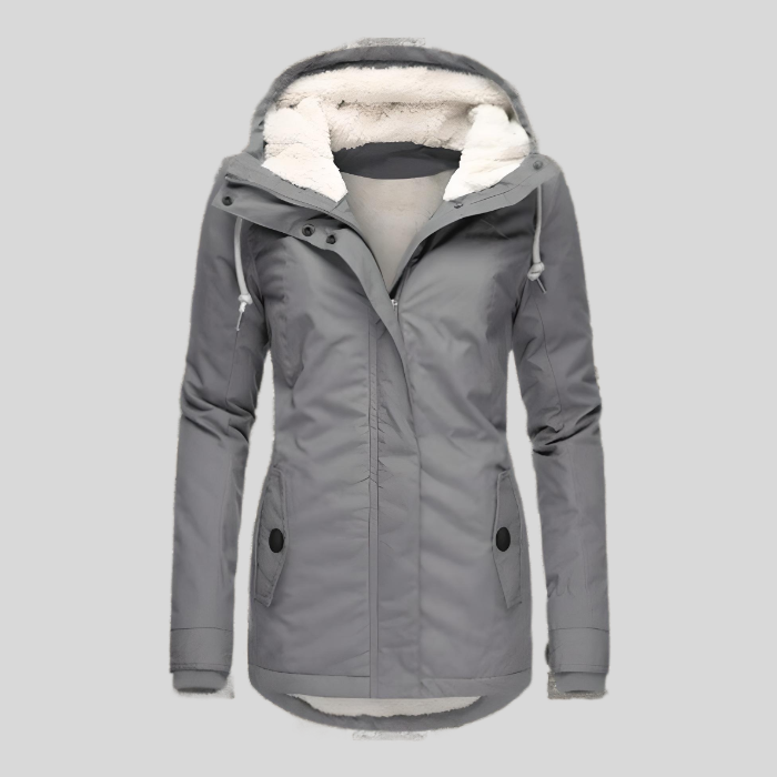 Valentina | Waterproof Long Jacket with Hood and Lining