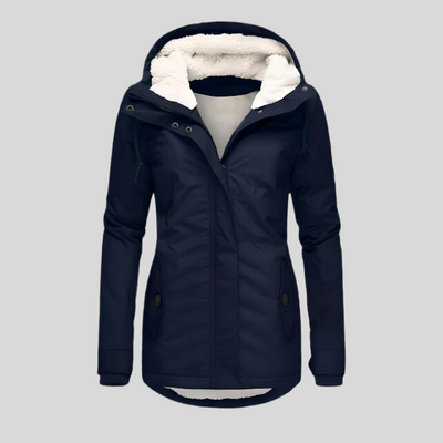 Valentina | Waterproof Long Jacket with Hood and Lining