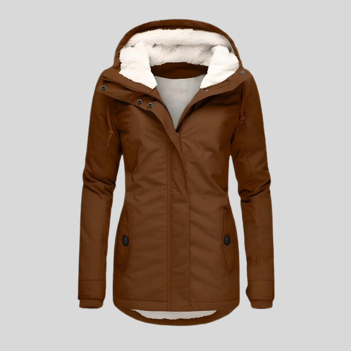 Valentina | Waterproof Long Jacket with Hood and Lining