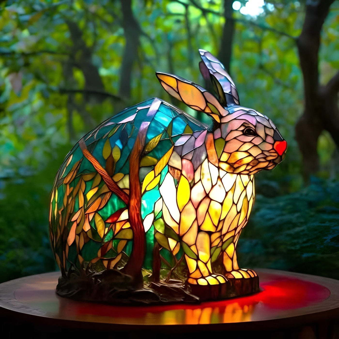 Lapinou | Coloured Glass Rabbit Lamp