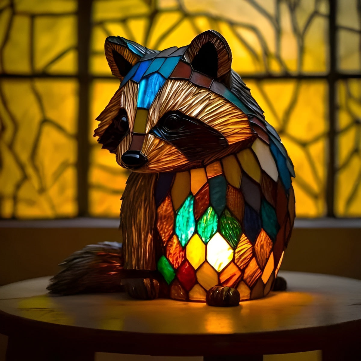Filou | Raccoon Lamp Magisk in Coloured Glass