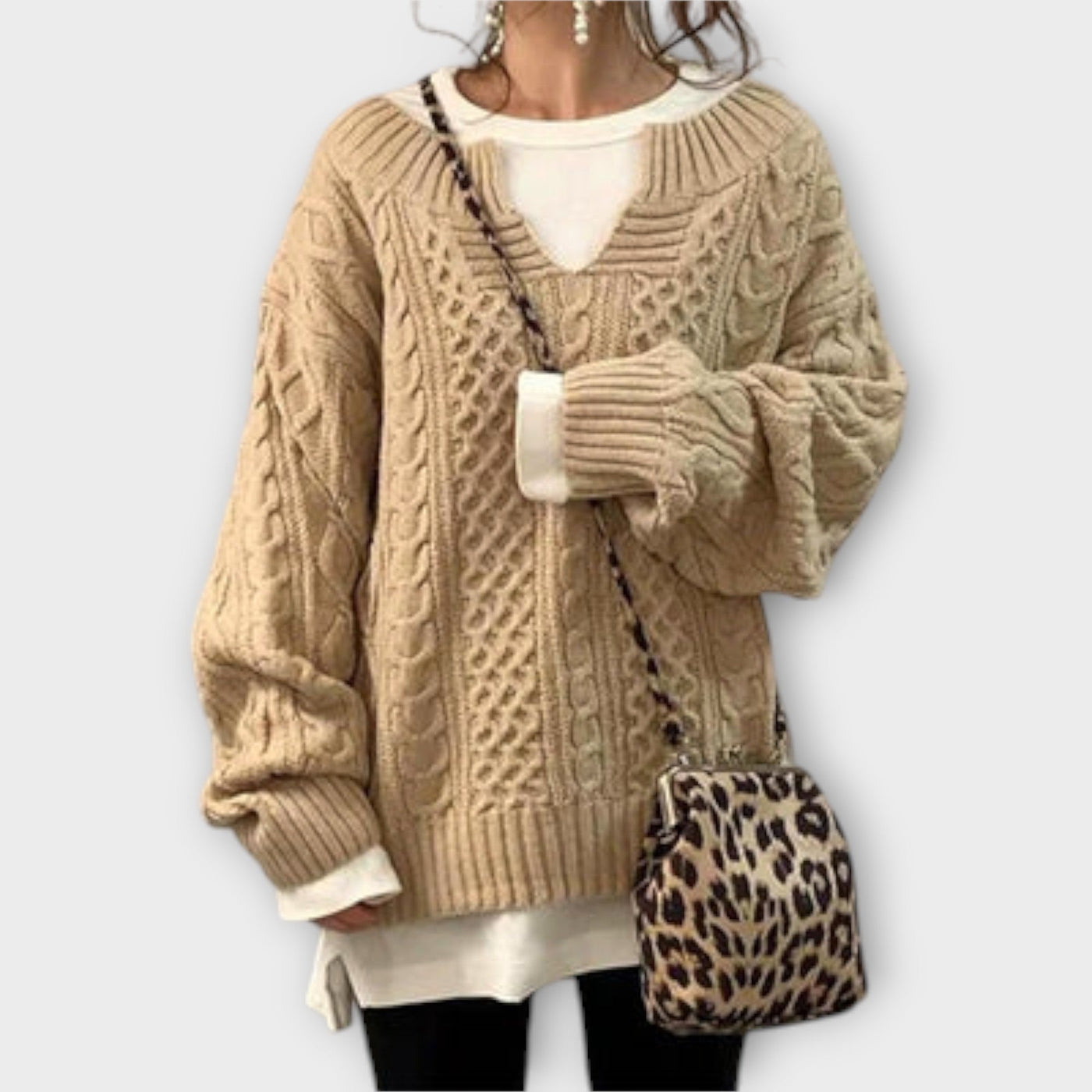 Chunky Cable Knit Oversized Sweater