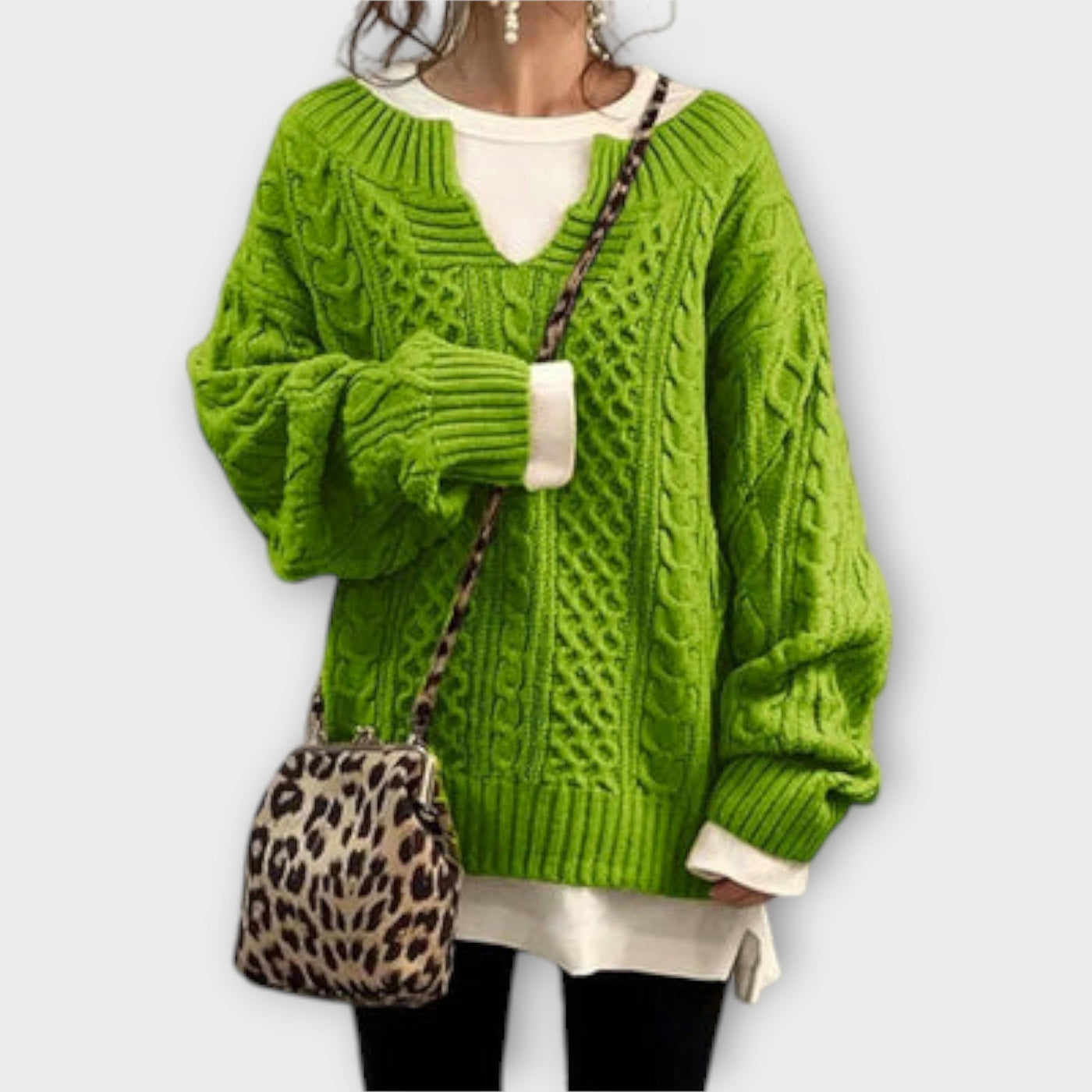 Chunky Cable Knit Oversized Sweater