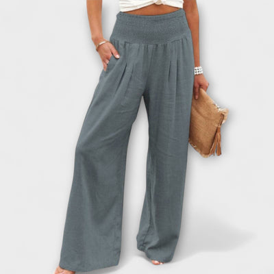 Thearya - Relaxed Fit Wide-Leg Linen Pants