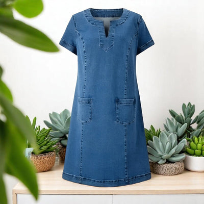 ROSAMUND – RELAXED DENIM-STYLE DAY DRESS
