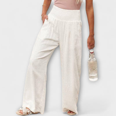 Thearya - Relaxed Fit Wide-Leg Linen Pants
