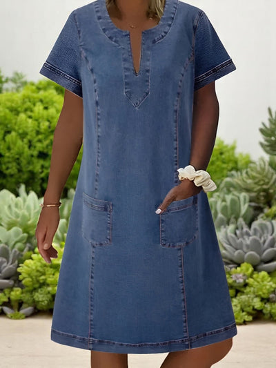 ROSAMUND – RELAXED DENIM-STYLE DAY DRESS