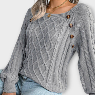 Malia - Button-Detail Knitted Sweater
